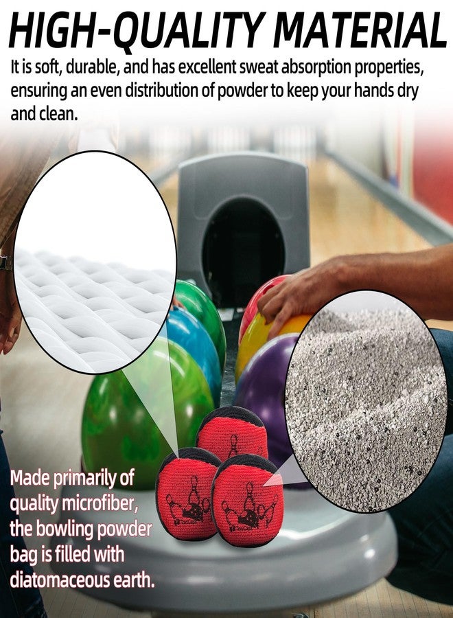 TonGass Microfiber Ultra Dry Bowling Grip Ball, Microfiber Bowling Grip Bags, Bowlings Powder Bag for Hands Use - Black & Red - Image 3